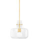 Lumi 1 Light 16 inch Aged Brass Pendant Ceiling Light