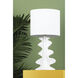 Liwa 22 inch 60.00 watt Aged Brass/Ceramic Gloss White Table Lamp Portable Light in Aged Brass/Gloss White