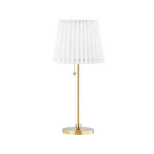 Demi 20 inch 15.00 watt Aged Brass Table Lamp Portable Light 