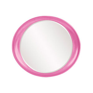 Ellipse 39 X 35 inch Glossy Hot Pink Wall Mirror