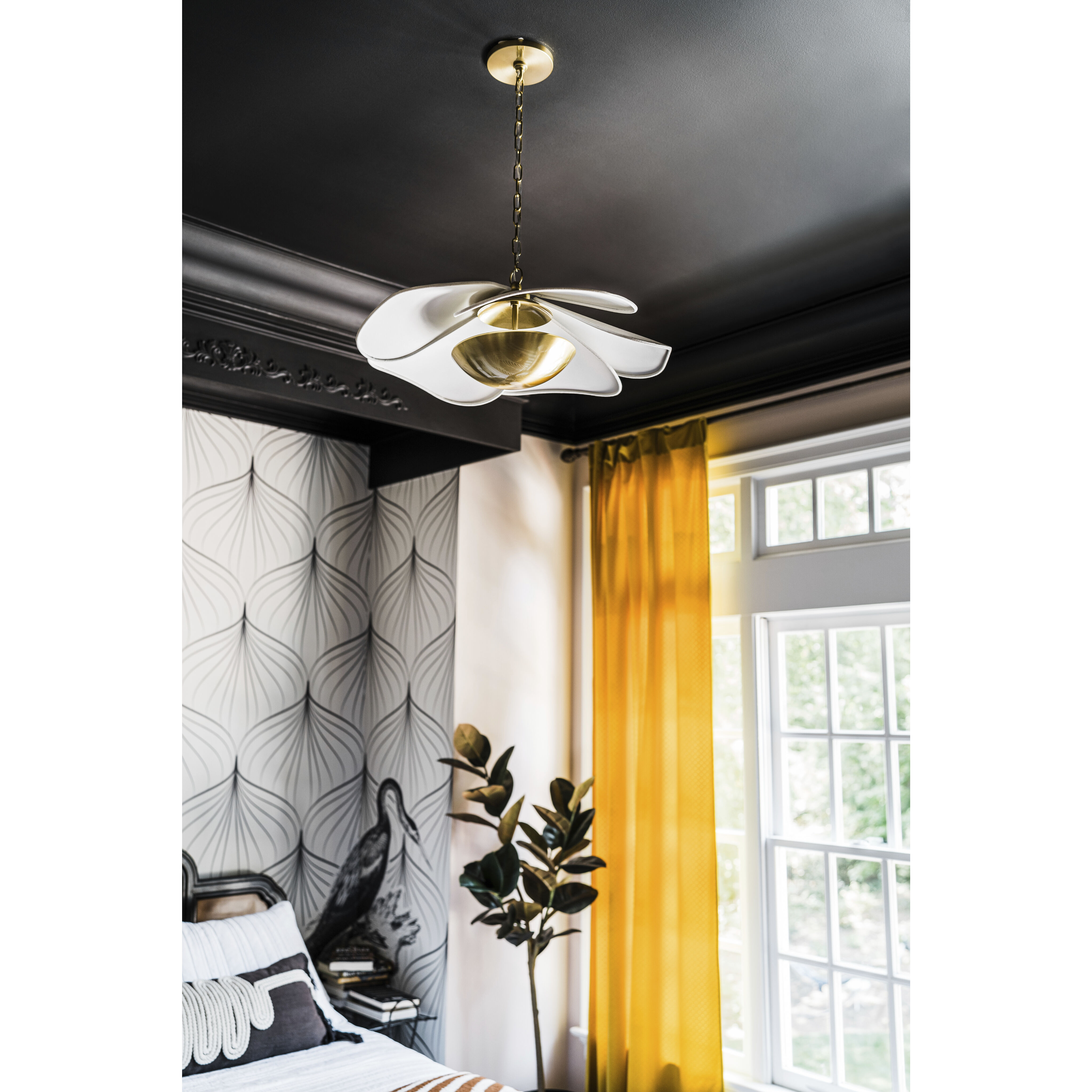 Madeline LED 24.75 inch Aged Brass Pendant Ceiling Light