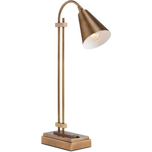 Symmetry 20.5 inch Antique Brass Desk Lamp Portable Light
