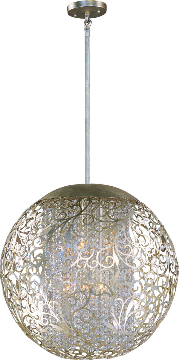 Arabesque 9 Light 23 inch Golden Silver Single Pendant Ceiling Light