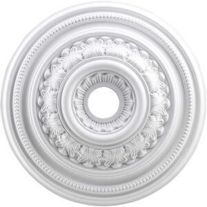 English Study White Medallion