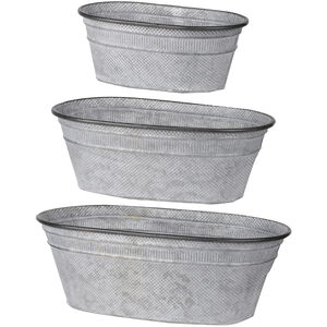 Clemson Zinc Outdoor Planter, Set of 3