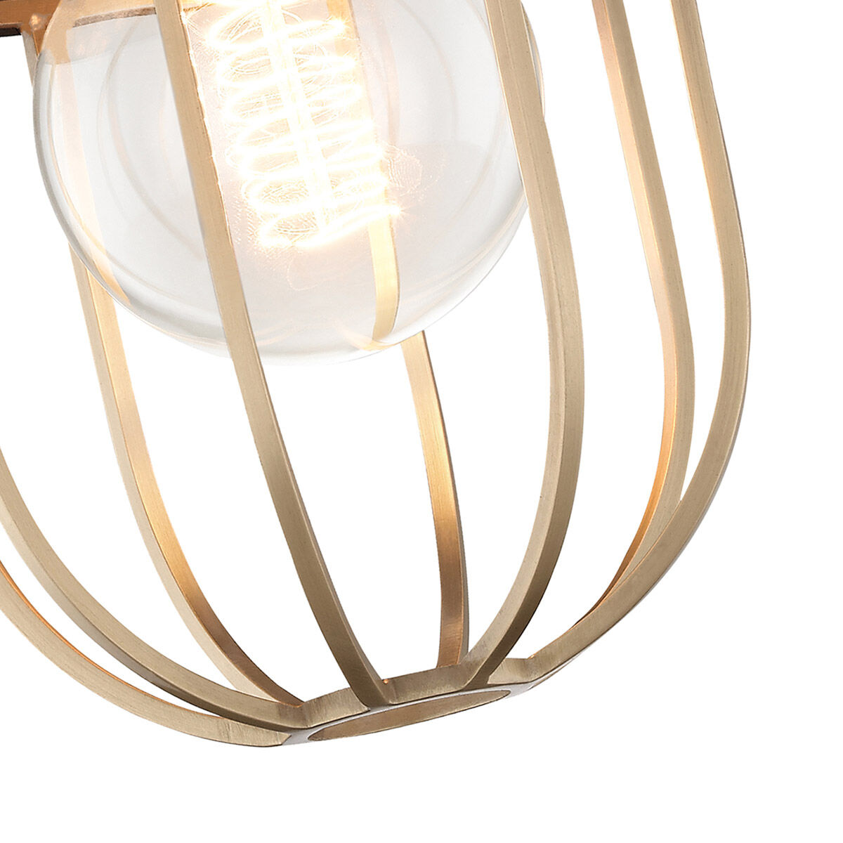 Haley 1 Light 6 inch Aged Brass Flush Mount Ceiling Light