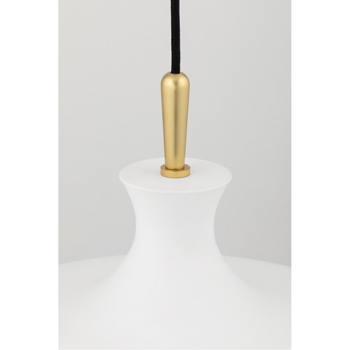 Cassidy 1 Light 15 inch Aged Brass/Soft Off White Pendant Ceiling Light