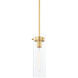 Haisley 1 Light 4 inch Aged Brass Pendant Ceiling Light