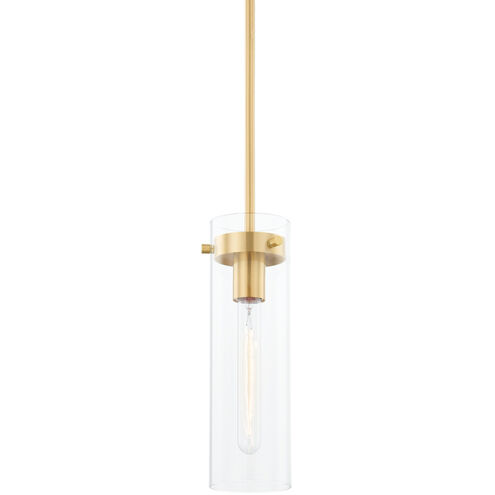 Haisley 1 Light 4 inch Aged Brass Pendant Ceiling Light