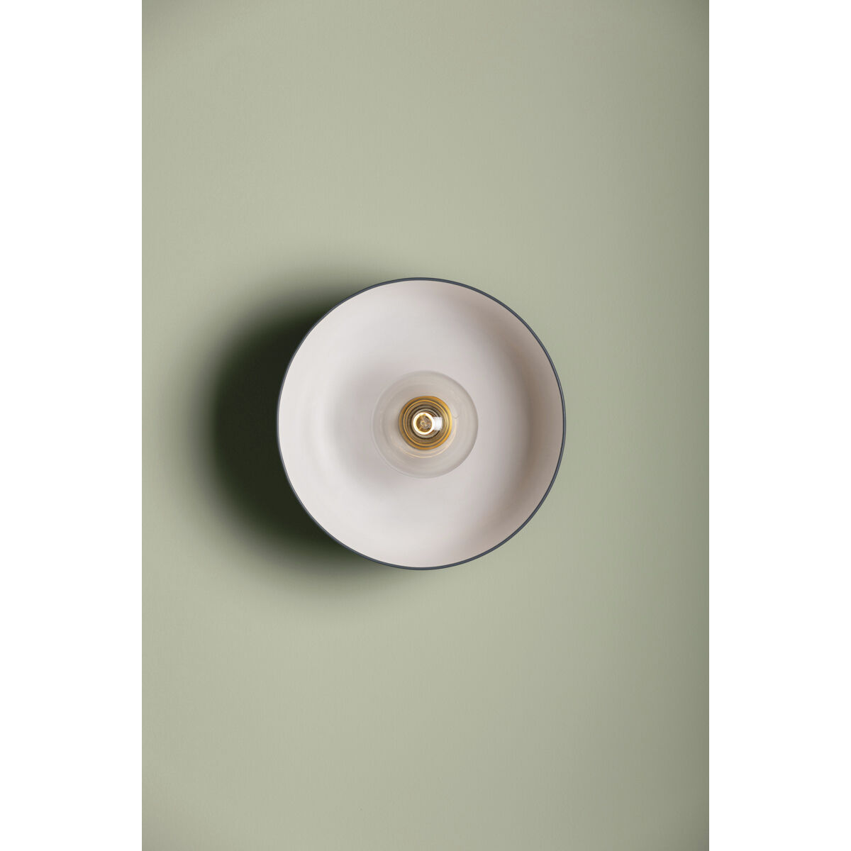 Batya 1 Light 6.25 inch Aged Brass/Slate Blue Flush Mount Ceiling Light