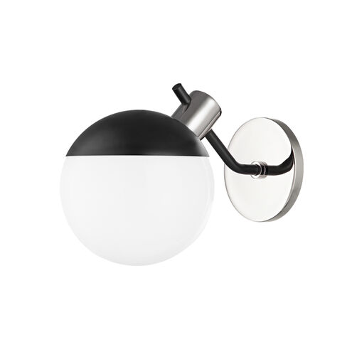 Miranda LED 7 inch Polished Nickel/Soft Black Wall Sconce Wall Light in Polished Nickel and Soft Black