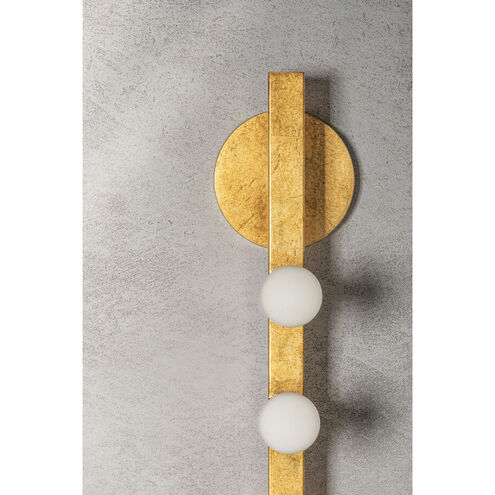 Sutter 4 Light 4.75 inch Vintage Gold Leaf Wall Sconce Wall Light