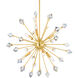 Genesis 6 Light 24.5 inch Aged Brass Chandelier Ceiling Light