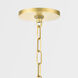 Brigitte 6 Light 25 inch Aged Brass Chandelier Ceiling Light