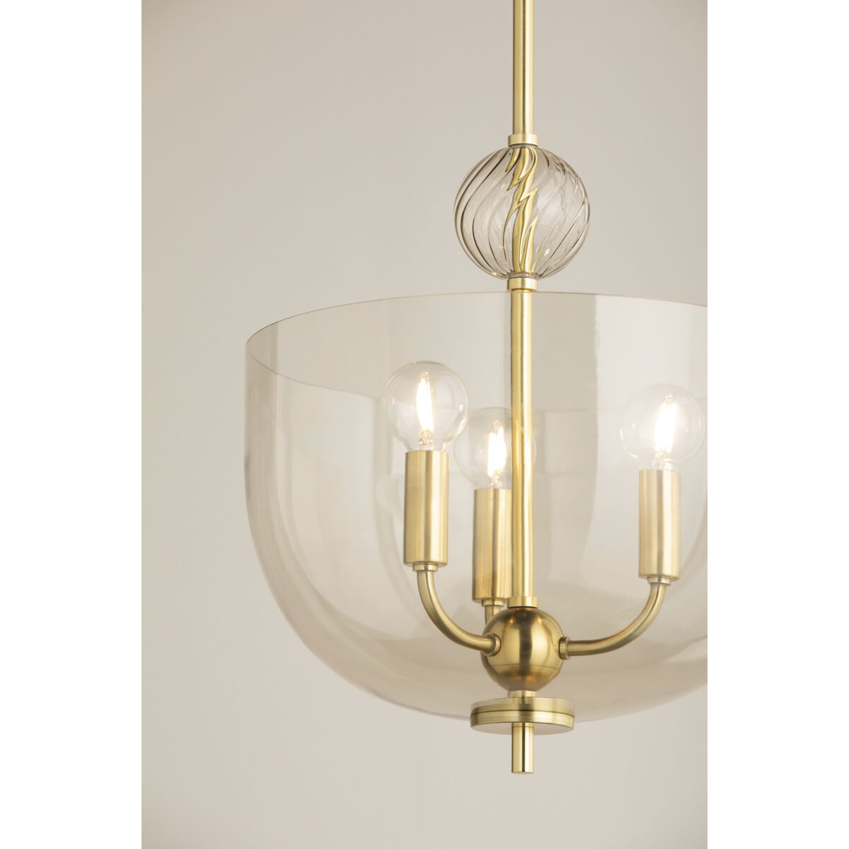 Arianne 3 Light 13 inch Aged Brass Indoor Lantern Ceiling Light