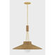 Laudine 1 Light 24.5 inch Aged Brass Pendant Ceiling Light