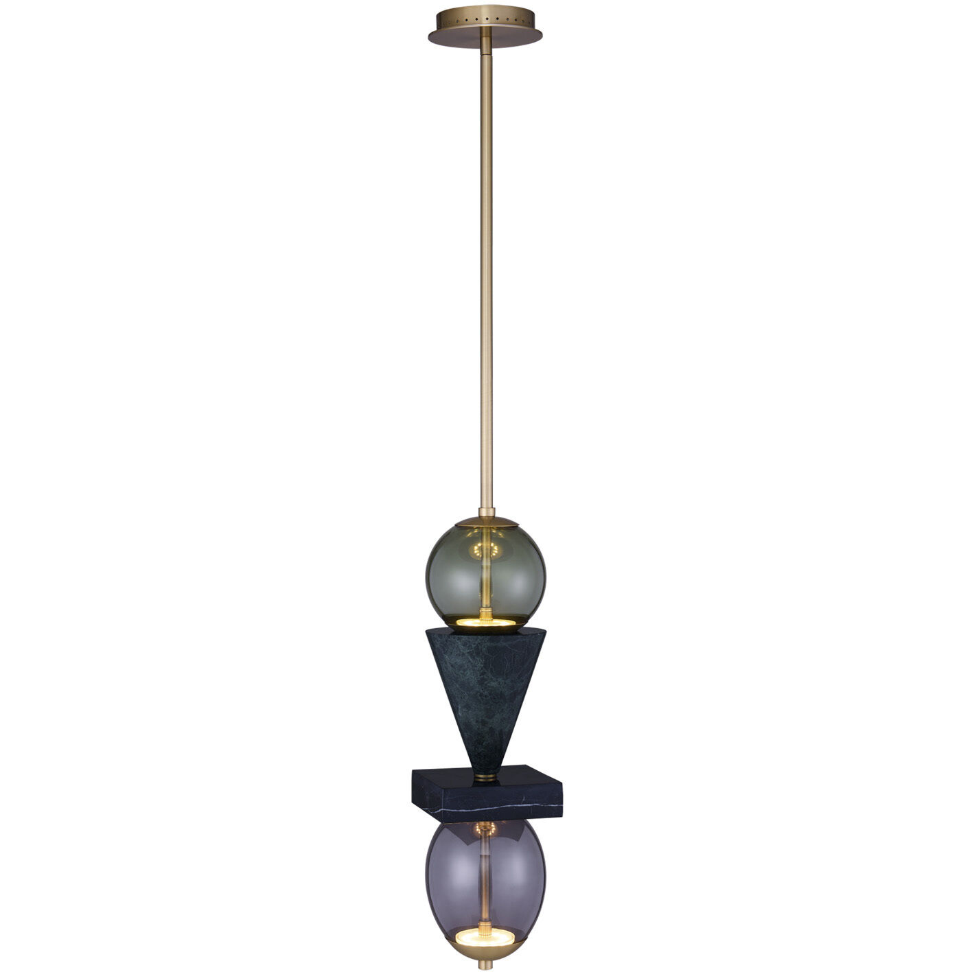 Demi 6.25 inch Winter Brass Pendant Ceiling Light