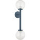 Sia 2 Light 6.5 inch Slate Blue Wall Sconce Wall Light
