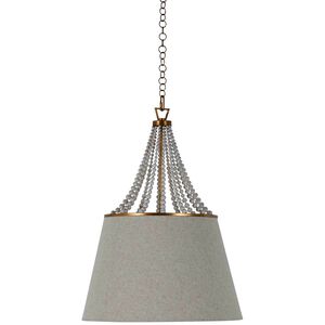 Sonny 4 Light 24 inch Antique Gold / Whitewashed Wood Pendant Ceiling Light