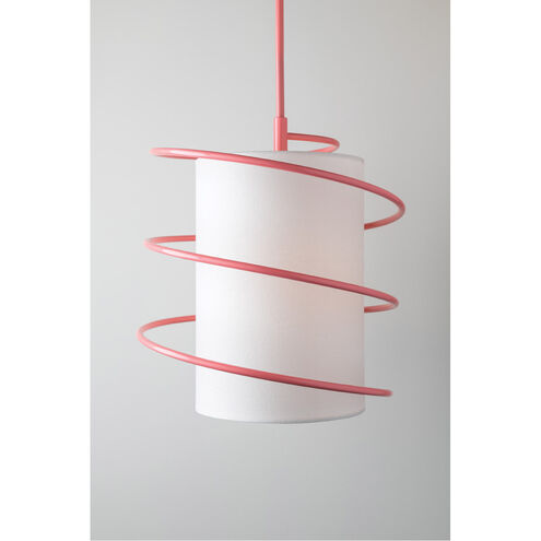 Carly 1 Light 15 inch Pink Pendant Ceiling Light