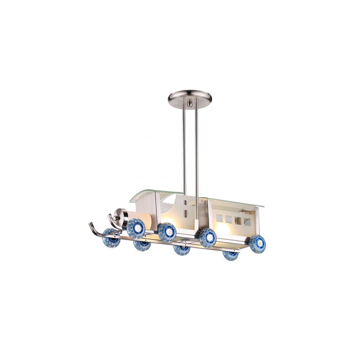 Canada 2 Light 6.3 inch Chrome Childrens Lighting Ceiling Light, Train