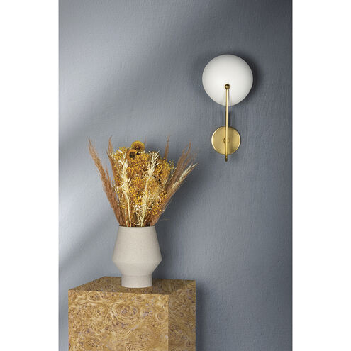 Hattie 1 Light 8 inch Aged Brass/Textured White Combo Wall Sconce Wall Light