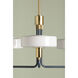 Aston 3 Light 24.25 inch Aged Brass/Slate Blue Chandelier Ceiling Light