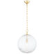 Sara 1 Light 15 inch Aged Brass Pendant Ceiling Light