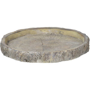 Faux Wood Natural Outdoor Decorative Plate