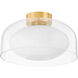 Giovanna 1 Light 14 inch Aged Brass Flush Mount Ceiling Light