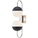 Renee 2 Light Polished Nickel / Black Wall Sconce Wall Light