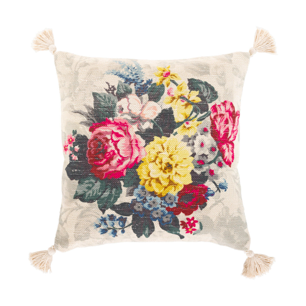 Daphne 20 X 20 inch Butter/Bright Pink/Dark Red/Bright Yellow Pillow Cover