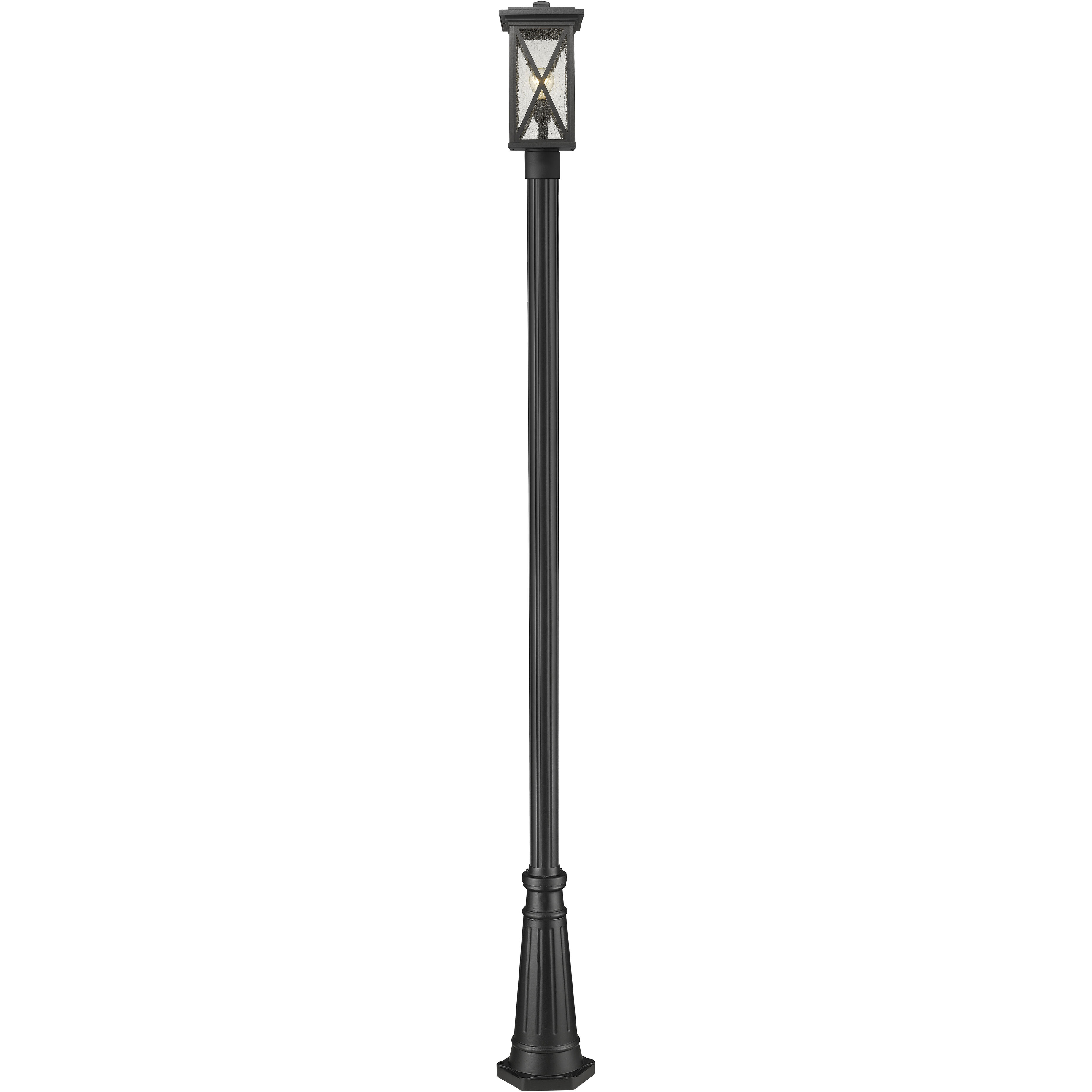 Brookside 1 Light 110.5 inch Black Outdoor Post Mounted Fixture