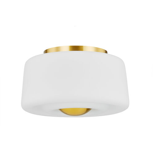 Ciela 2 Light 13.5 inch Aged Brass Flush Mount Ceiling Light