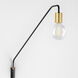Becca 60.00 watt Aged Brass/Soft Black Portable Wall Sconce Wall Light
