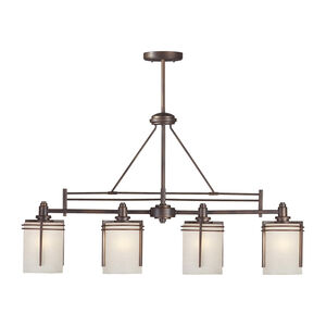 Signature 4 Light 36 inch Antique Bronze Island Pendant Ceiling Light