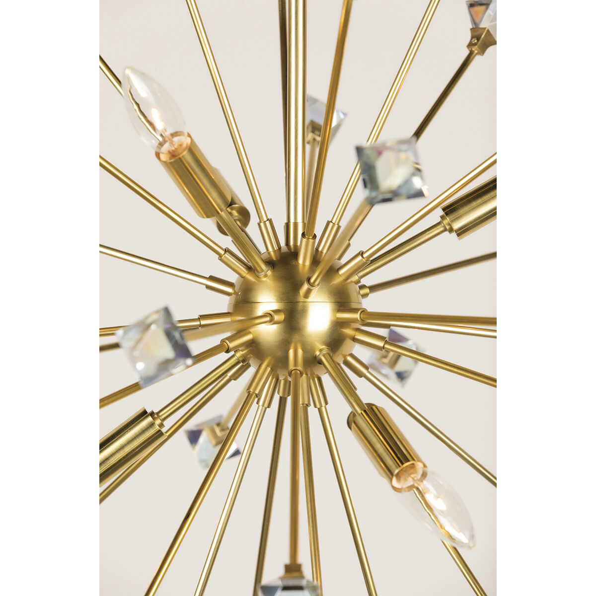Genesis 6 Light 24.5 inch Aged Brass Chandelier Ceiling Light