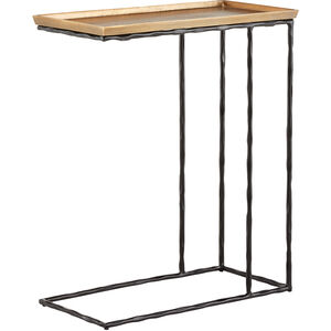 Boyles 24 X 20 inch Antique Brass/Black C Table