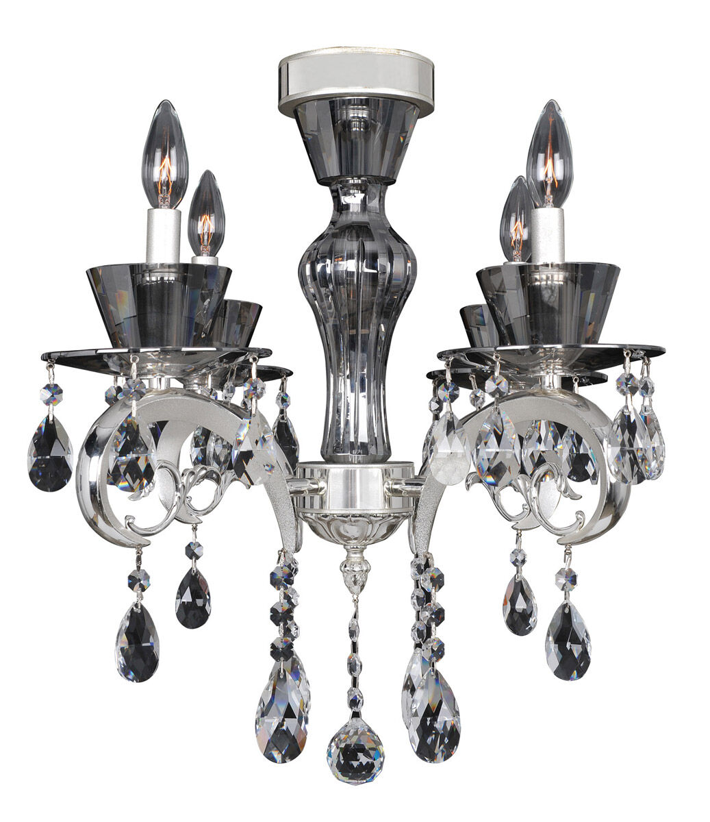 Locatelli 4 Light 20 inch Two-tone Silver Semi-Flush Ceiling Light