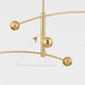 Birdie 3 Light 55 inch Aged Brass Chandelier Ceiling Light