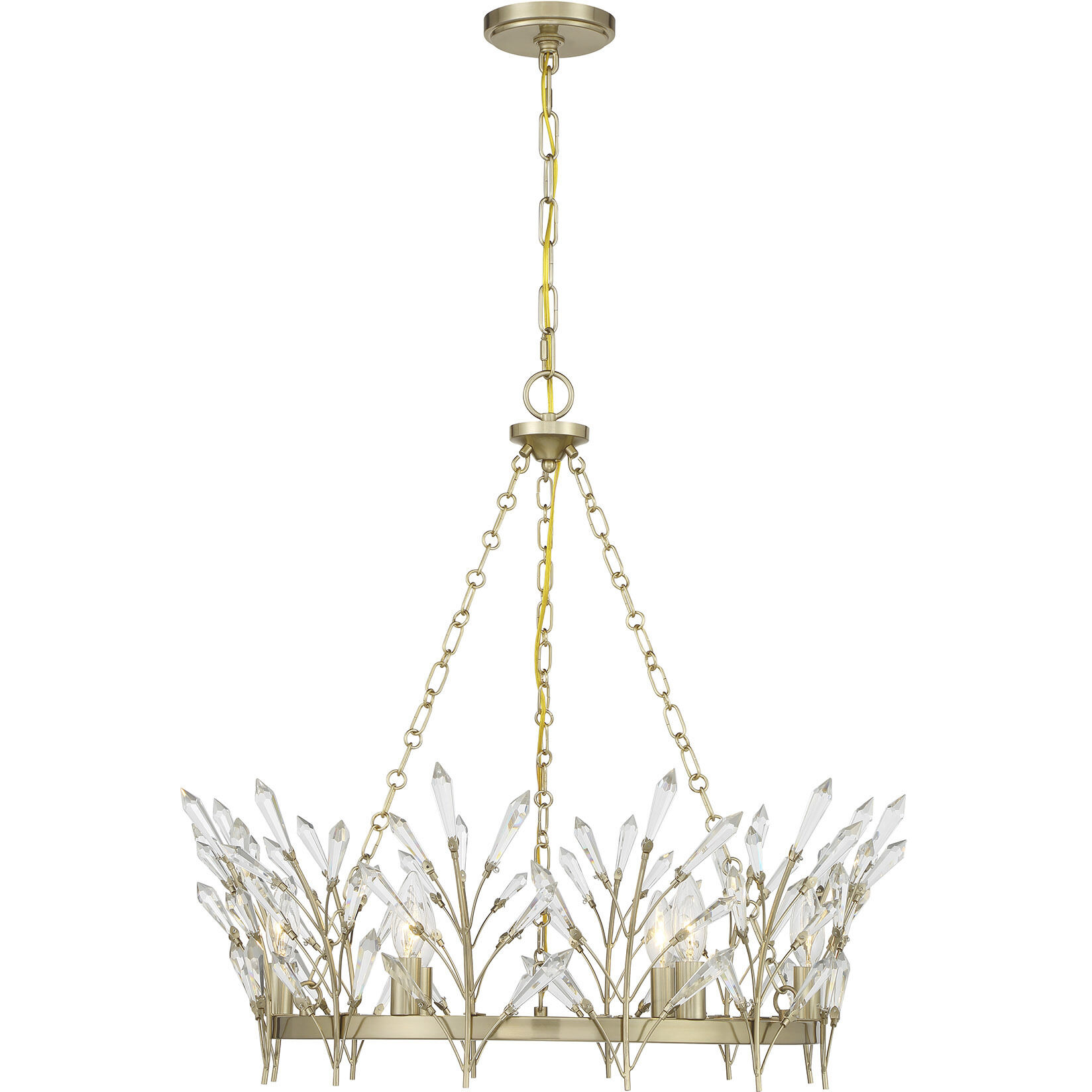 Orianna 6 Light 26 inch Noble Brass Chandelier Ceiling Light
