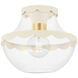Alaina 1 Light 10.5 inch Aged Brass Semi Flush Ceiling Light
