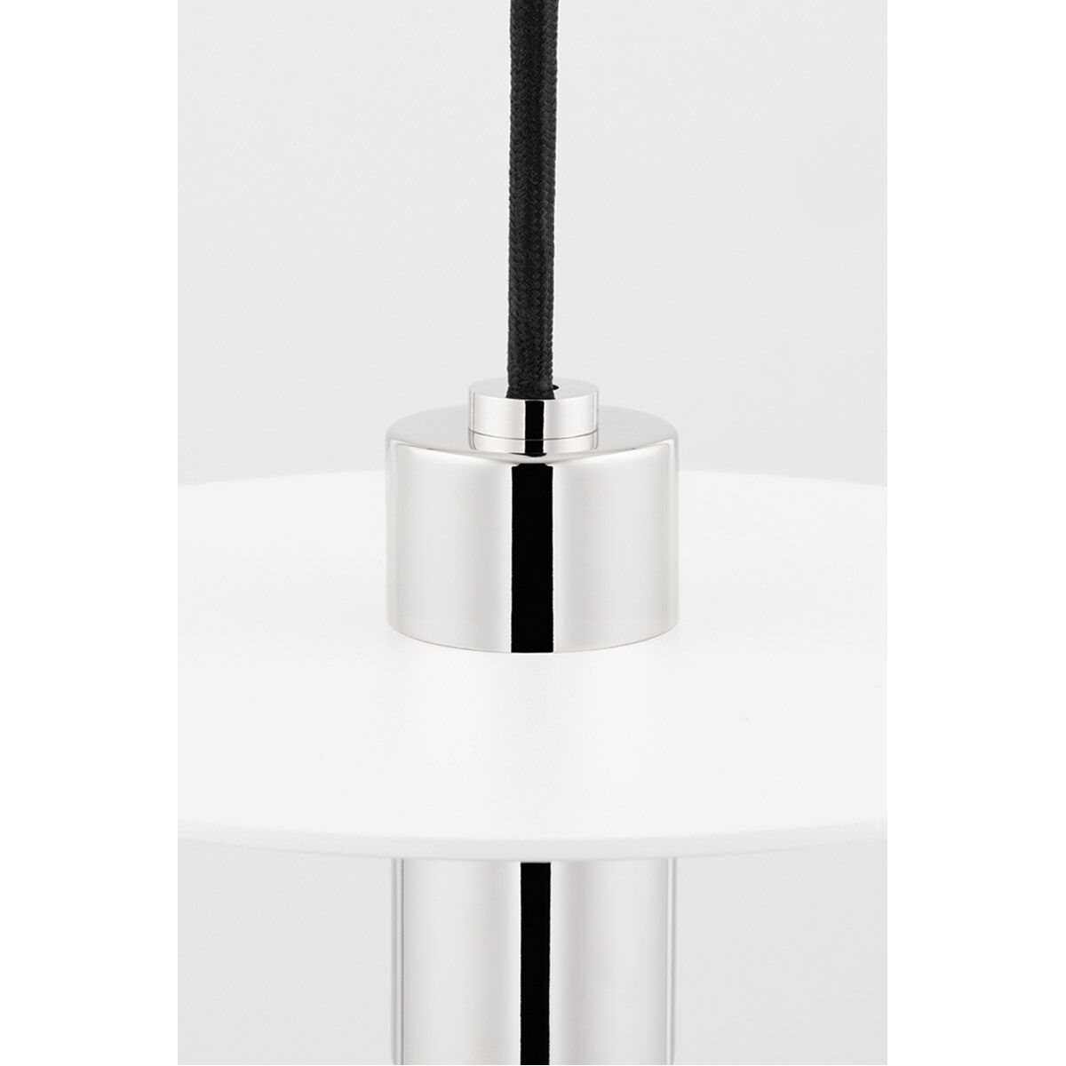 Milo 1 Light 14 inch Polished Nickel Pendant Ceiling Light in Polished Nickel and White