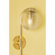 Sara 2 Light 11.75 inch Aged Brass Wall Sconce Wall Light