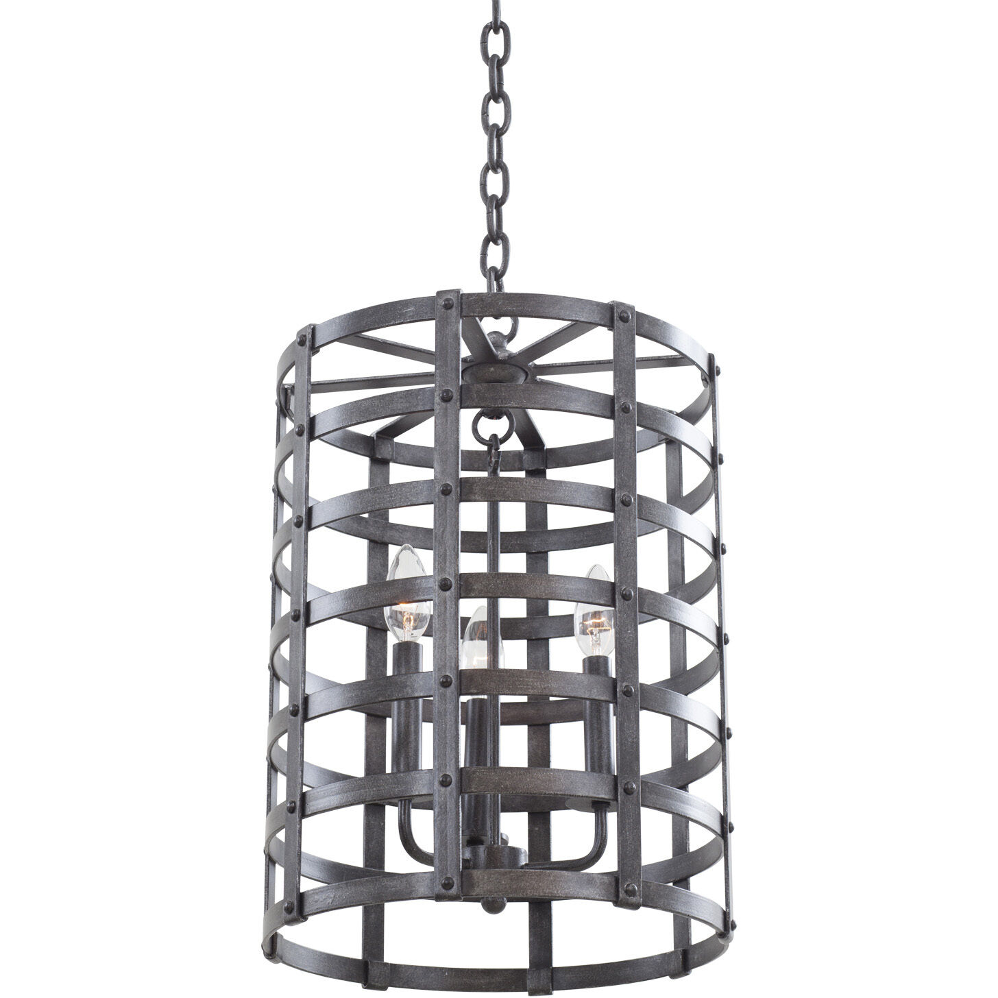 Townsend 3 Light 14 inch Vintage Iron Hanging Lantern Ceiling Light