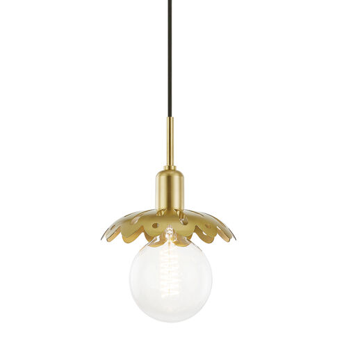Alyssa 1 Light Aged Brass Ceiling Pendant Light
