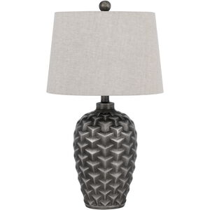 Dresano 25 inch 100.00 watt Metallic Silver Table Lamp Portable Light