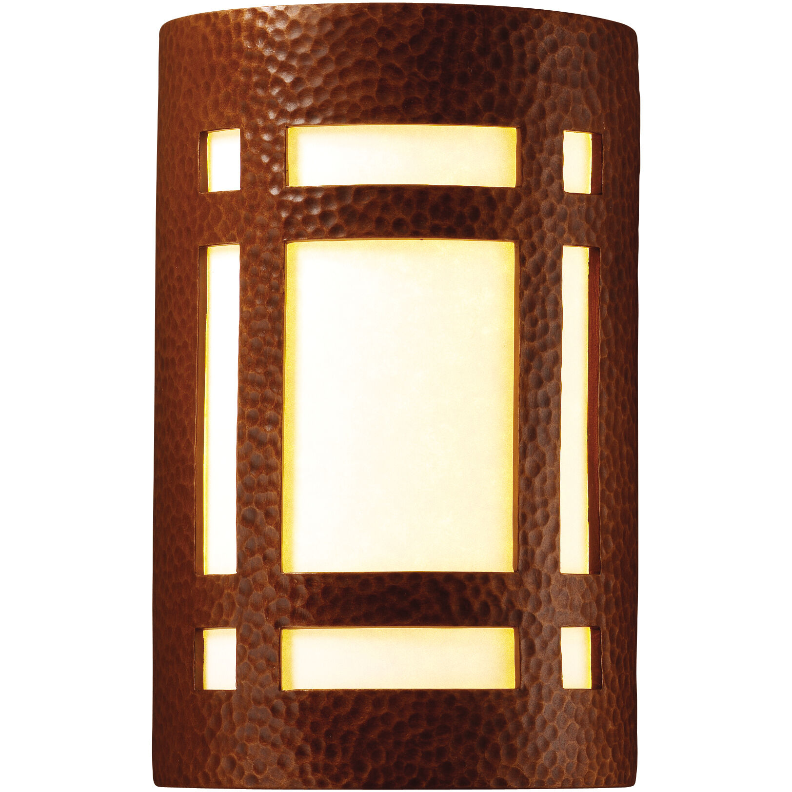 Ambiance LED 6 inch Hammered Copper Wall Sconce Wall Light
