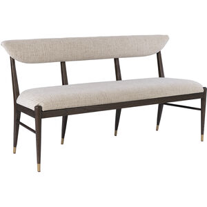 Arlan Coffee Brown/Antique Brass Bench