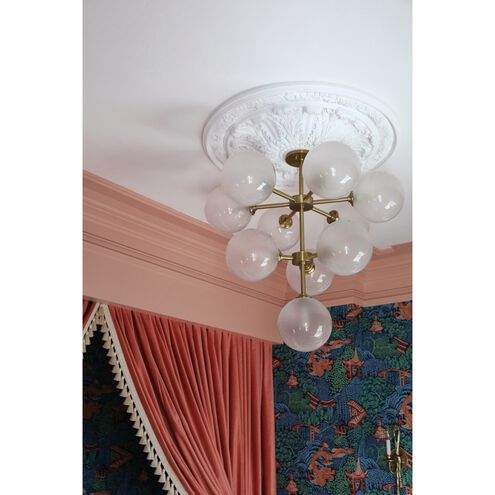 Ashleigh LED 30 inch Aged Brass Chandelier Ceiling Light
